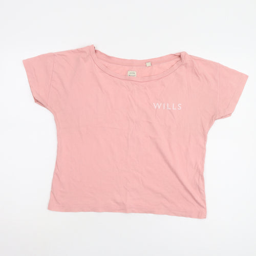 Jack Wills Women’s Pink Crew Neck T-Shirt Size 8