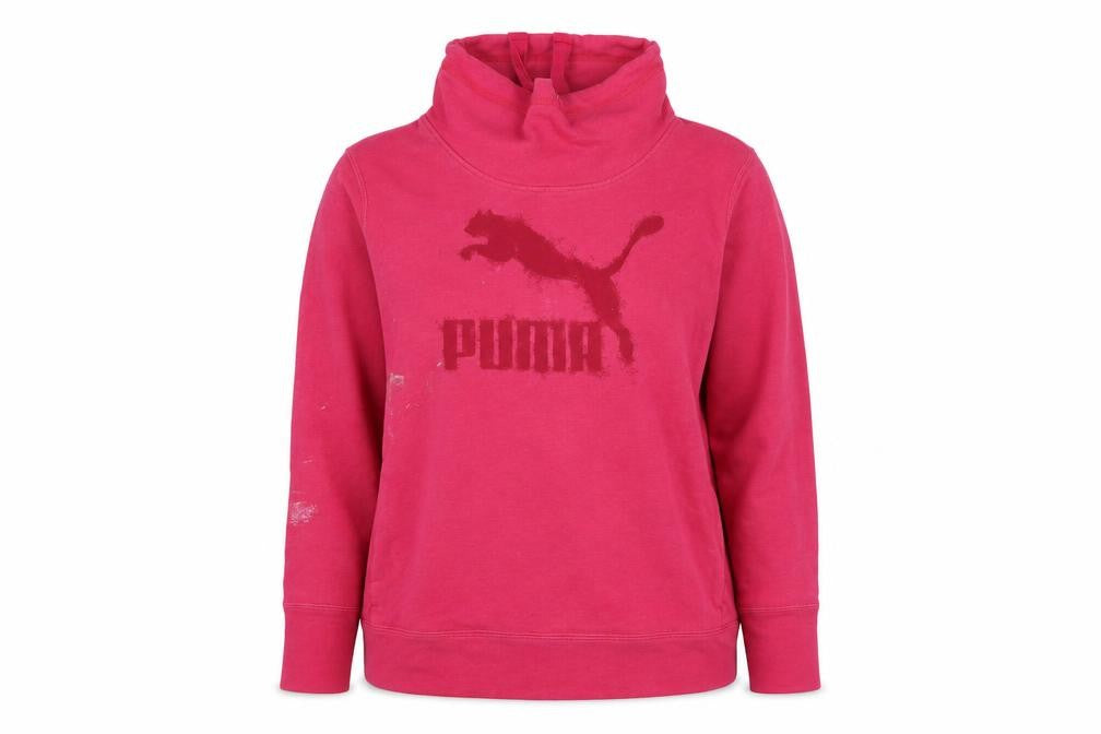 Front view of Puma Women's Pink Sweatshirt UK 16 Logo Casual