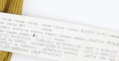 Zara Women's Yellow Long Sleeve Solid T-Shirt