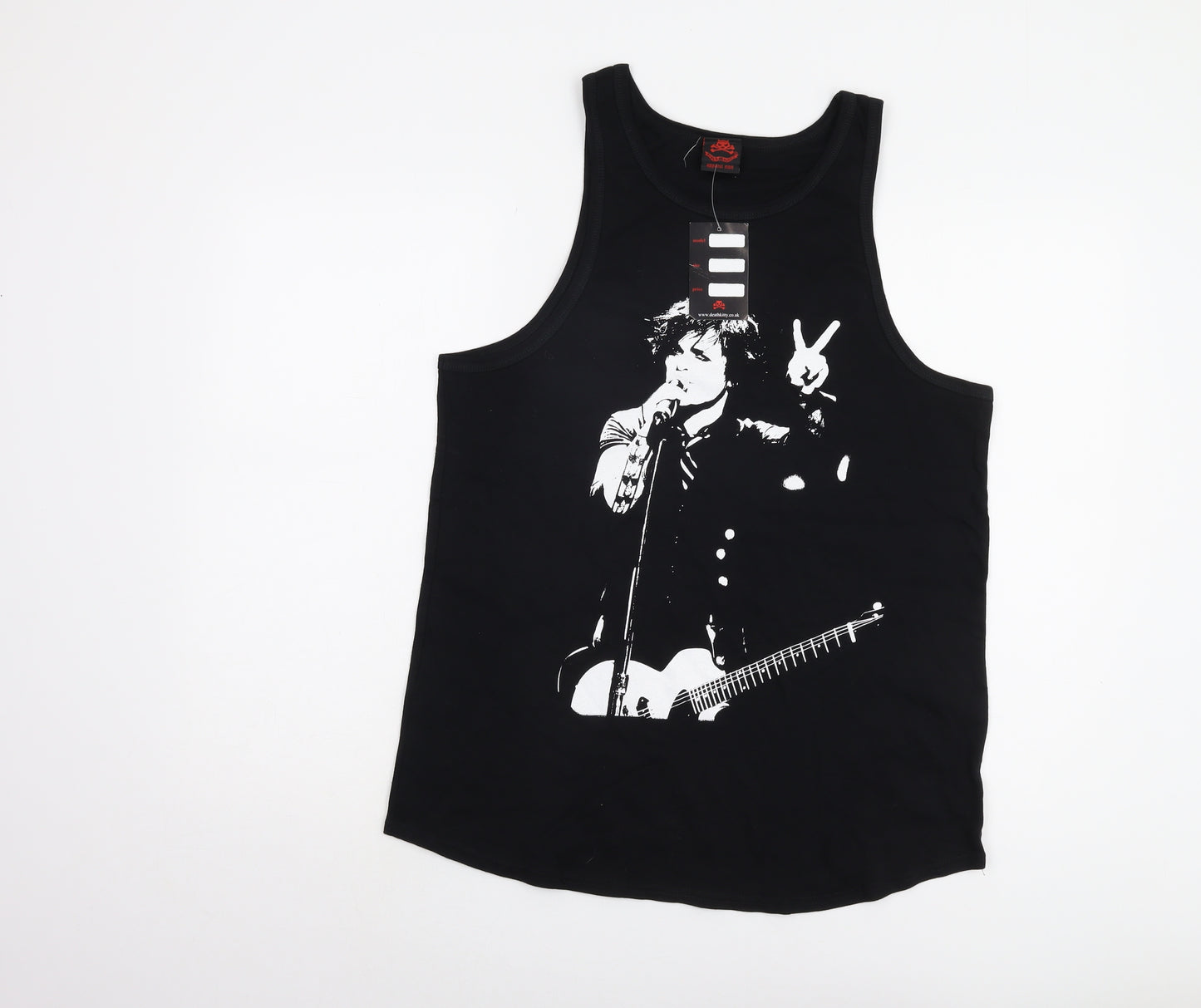 Death Kitty Unisex Black Music Tank Top Size 14