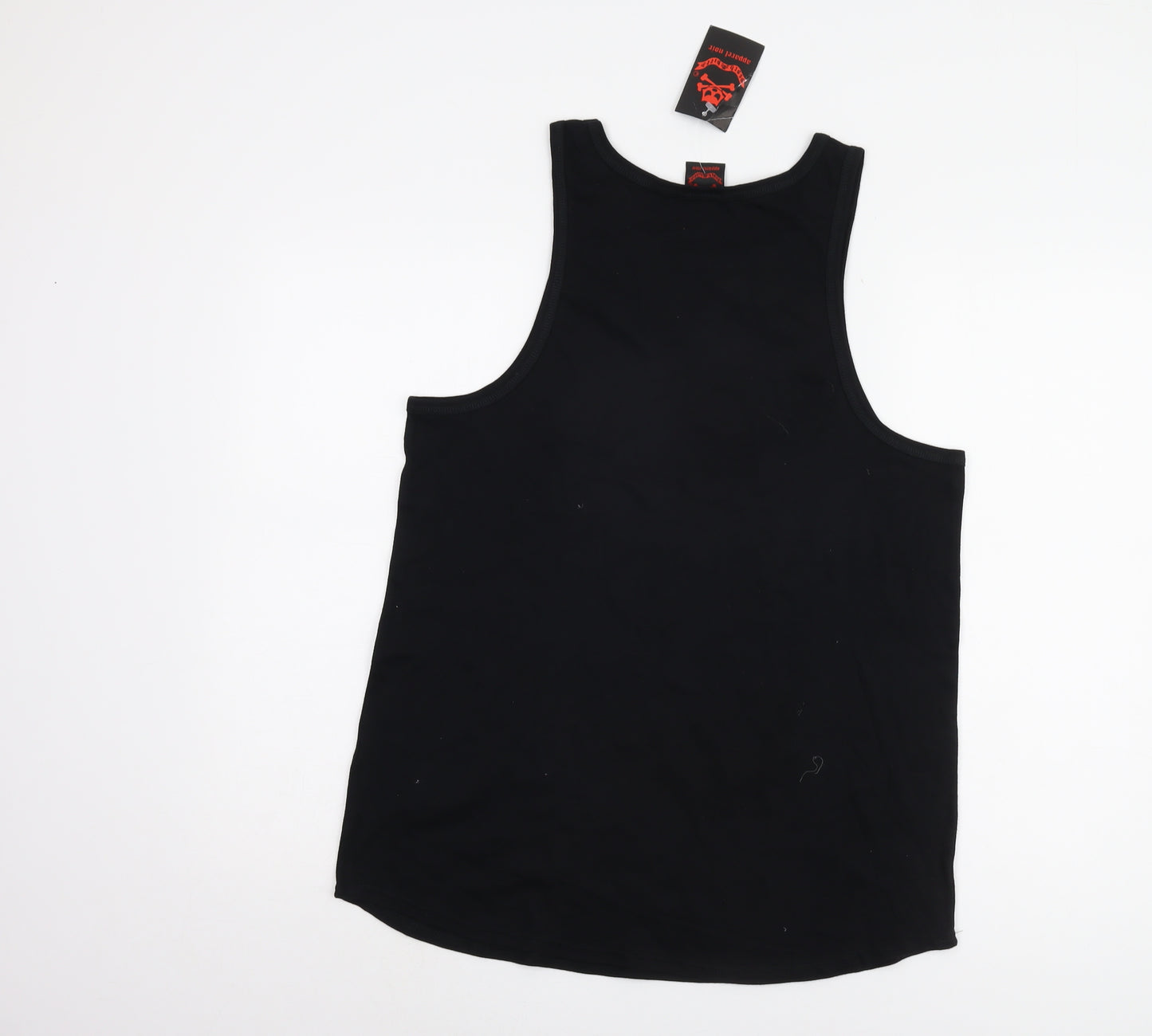 Death Kitty Women's Black Cotton Music Tank Size 14