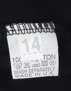 Death Kitty Women's Black Cotton Music Tank Size 14