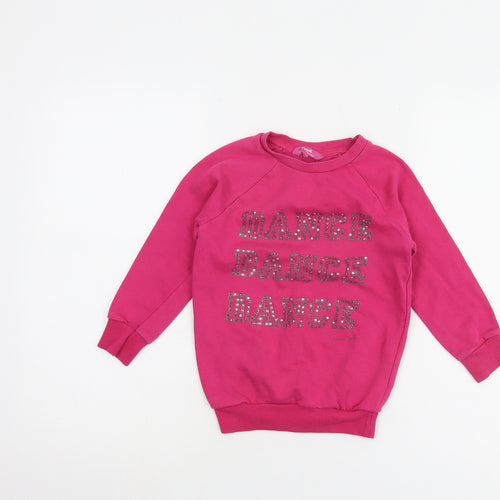 Pineapple Girls Pink Dance Sweatshirt, 6-7 Years