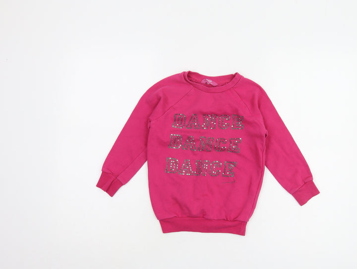 Pineapple Girls Pink Dance Sweatshirt, 6-7 Years