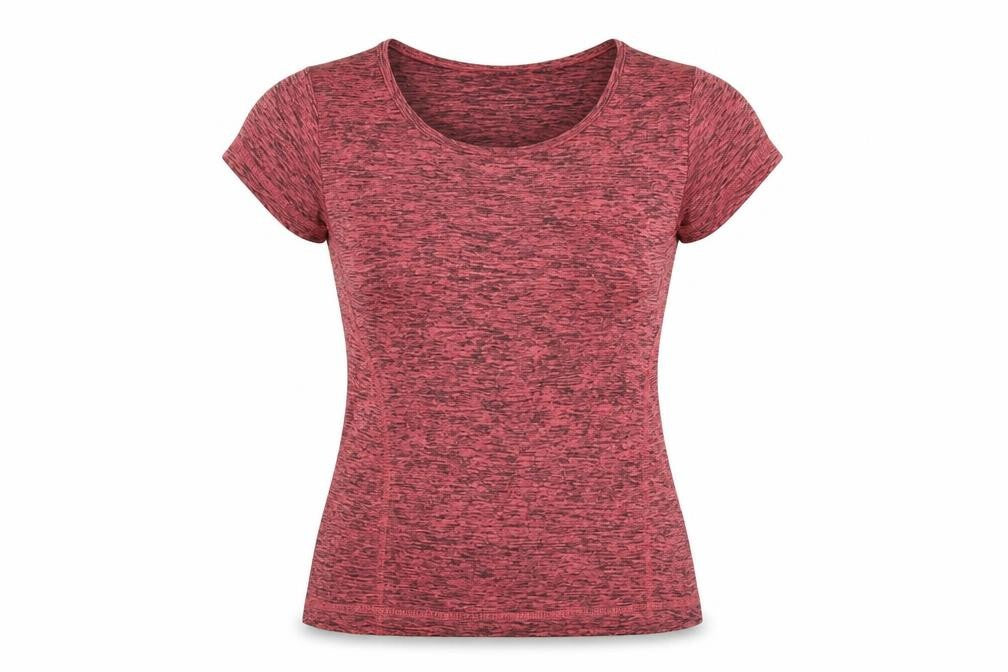 Front view of Crane Women's Red Activewear T-Shirt, size S