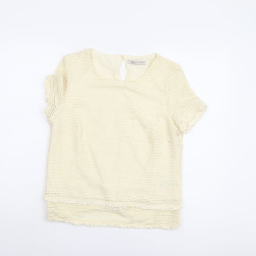 Marks and Spencer Women's Ivory Top - Size 12