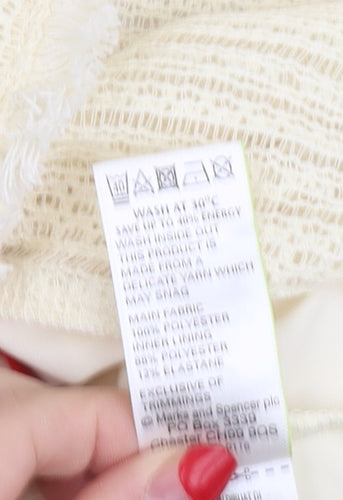 Marks and Spencer Women's Ivory Top - Size 12
