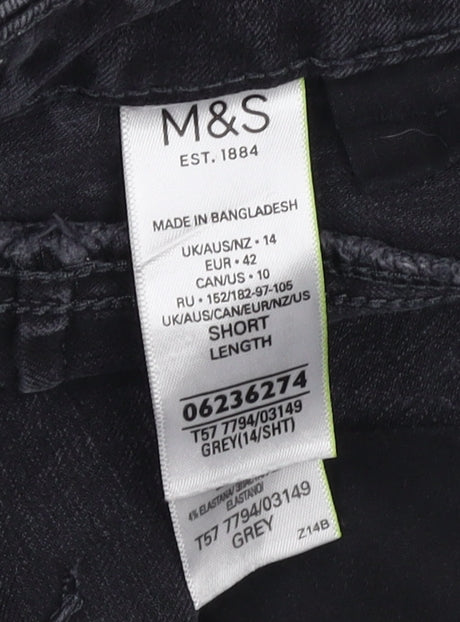Marks and Spencer Grey Women's Jeans Size 14 Short