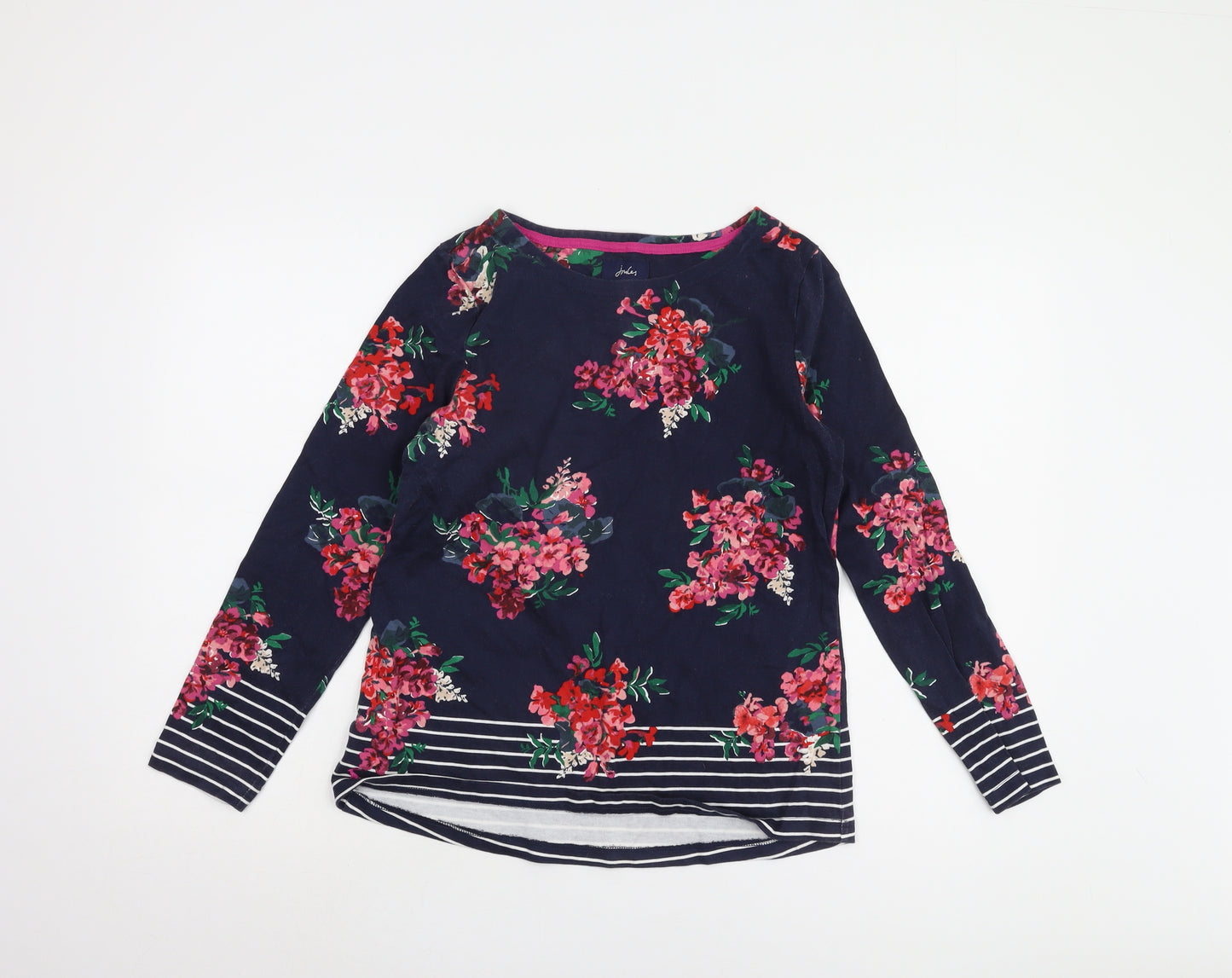 Joules Women's Blue Floral Blouse, Size 10, Regular Fit