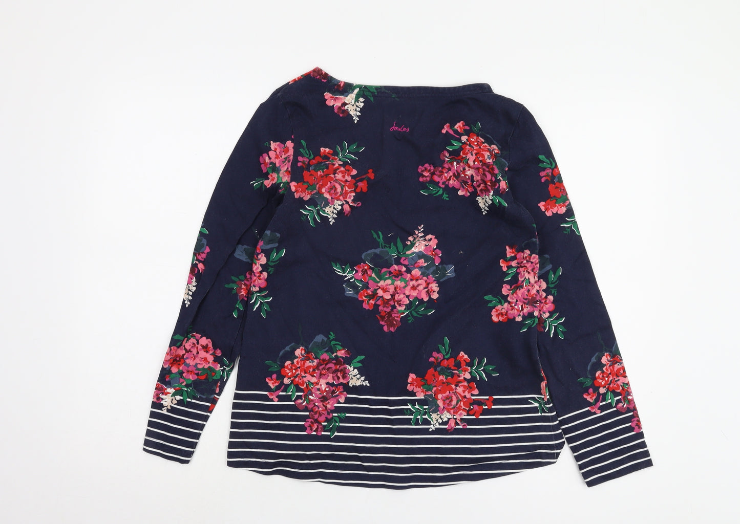Joules Women's Blue Floral Blouse, Size 10, Regular Fit