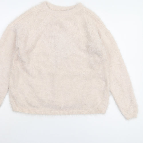 Disney Women's Ivory Beauty and the Beast Jumper, S