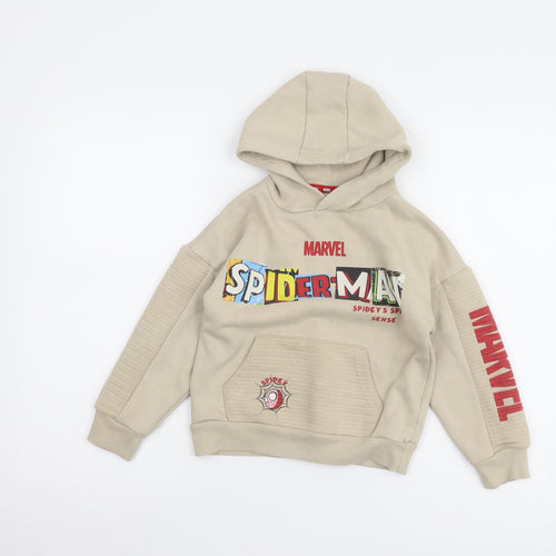 Marvel Boys’ Beige Spider-Man Pullover Hoodie 6-7 Years