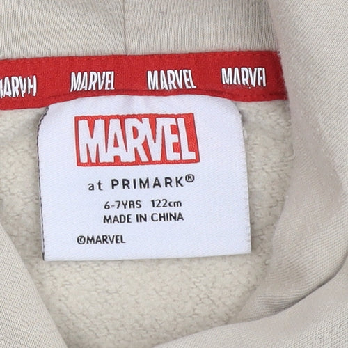 Marvel Boys’ Beige Spider-Man Pullover Hoodie 6-7 Years