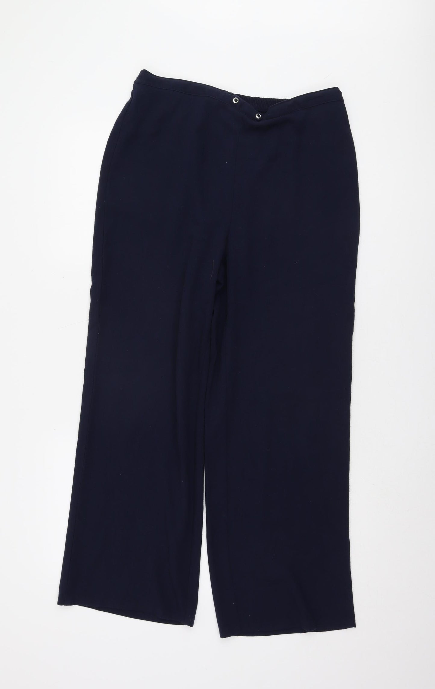 Isle Women's Blue Straight Trousers Size 14