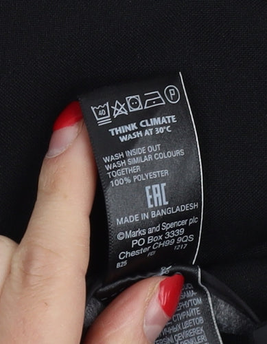 Marks and Spencer Black Polyester Women's Trousers Size 16