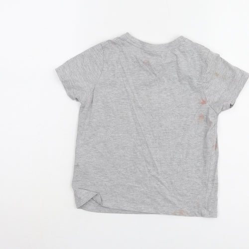 M&Co Girls Grey Snoopy T-Shirt 11 Years Graphic Print