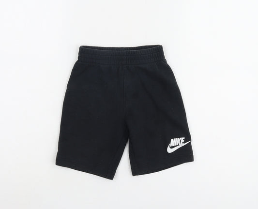 Nike Boys Black Athletic Shorts, Size 4-5 Years