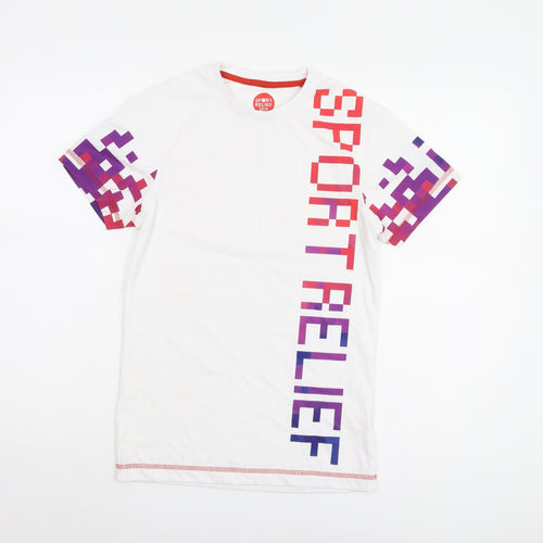 Sport Relief Men's XS White Graphic T-Shirt