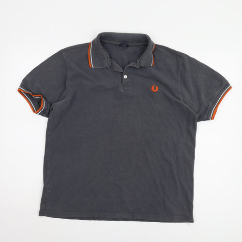 Fred Perry Men's Grey Short Sleeve Polo Shirt XL