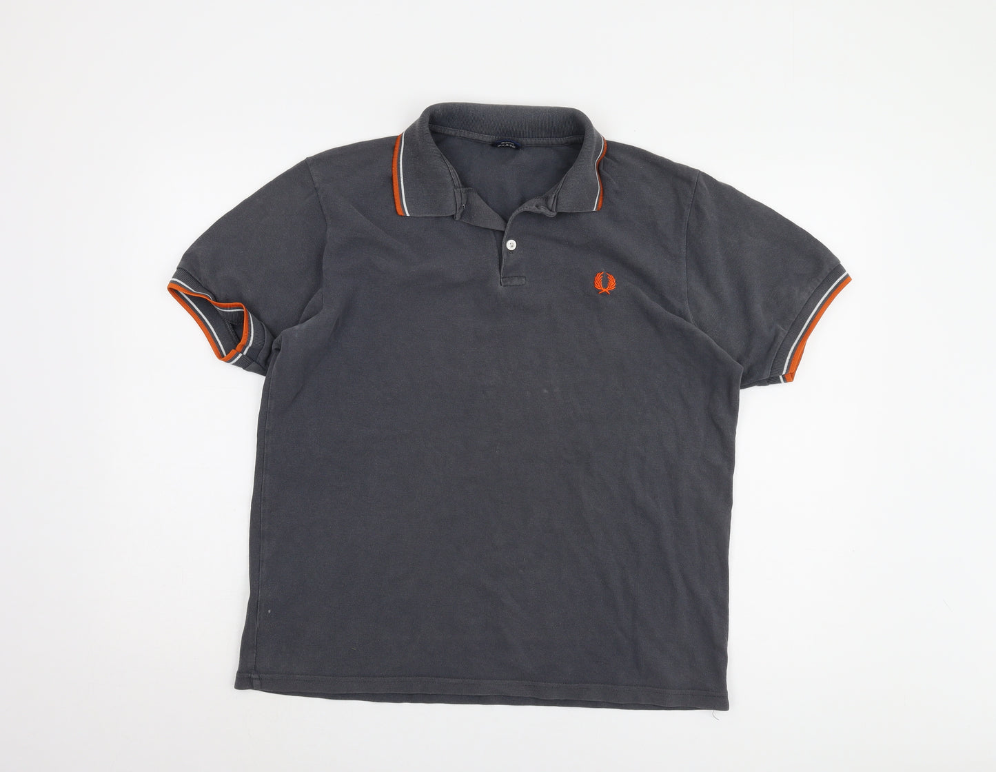 Fred Perry Men's Grey Short Sleeve Polo Shirt XL