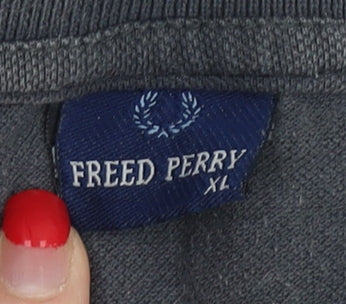 Fred Perry Men's Grey Short Sleeve Polo Shirt XL