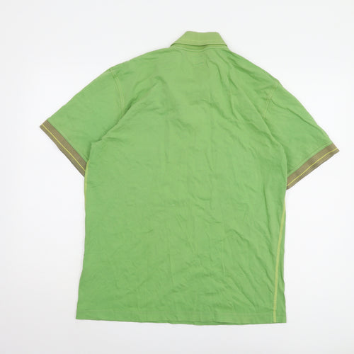 Firetrap Men's Green Polo Shirt, Short Sleeve, Collared