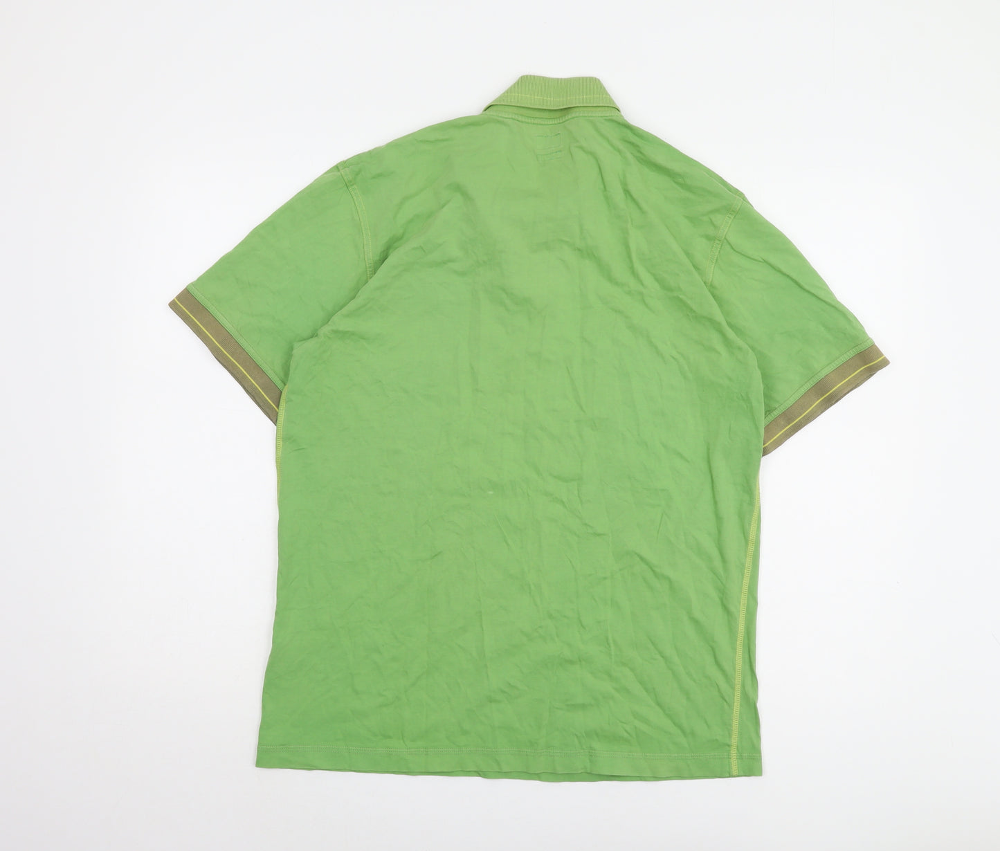 Firetrap Men's Green Polo Shirt, Short Sleeve, Collared