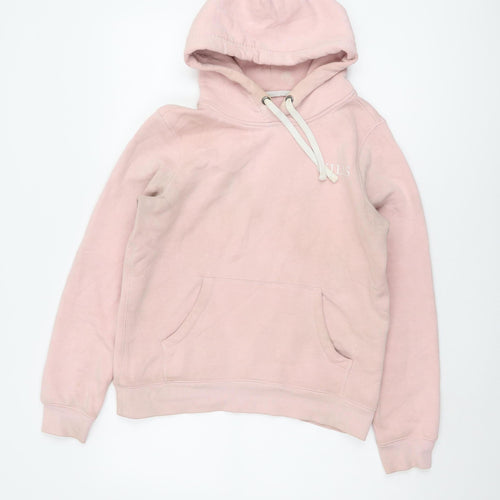 Jack Wills Women's Pink Pullover Hoodie, Size 10, Casual Chic