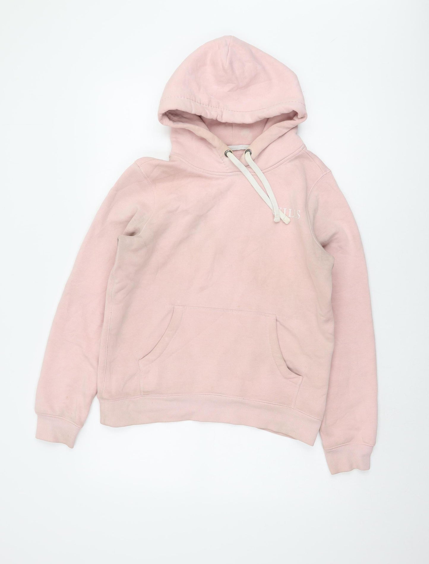 Jack Wills Women's Pink Pullover Hoodie, Size 10, Casual Chic