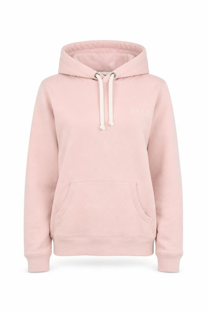 Front view of Jack Wills Women's Pink Pullover Hoodie, size 10, Casual Chic