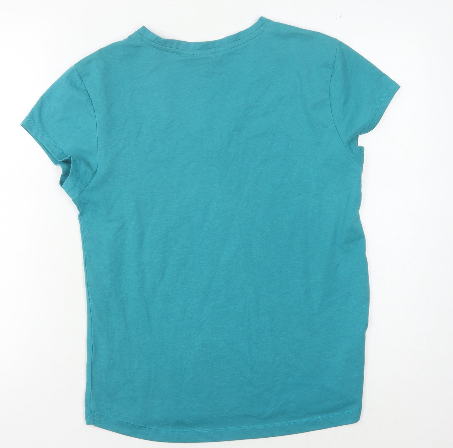 LA Gear Women's Blue Cotton V-Neck T-Shirt Size 12