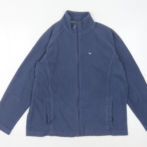 Isle Women's Blue Fleece Jacket Size L Casual Zip