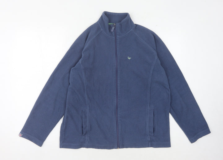 Isle Women's Blue Fleece Jacket Size L Casual Zip