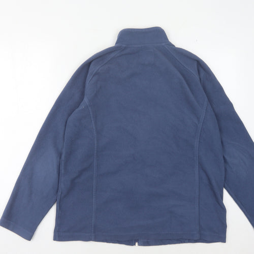 Isle Women's Blue Fleece Jacket Size L Casual Zip