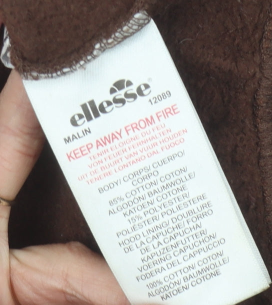Ellesse Women's Brown Hoodie Size UK 6