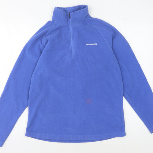 Craghoppers Women's Blue 1/4 Zip Fleece Sweatshirt Size 12