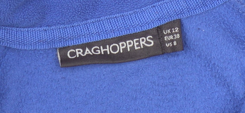 Craghoppers Women's Blue 1/4 Zip Fleece Sweatshirt Size 12