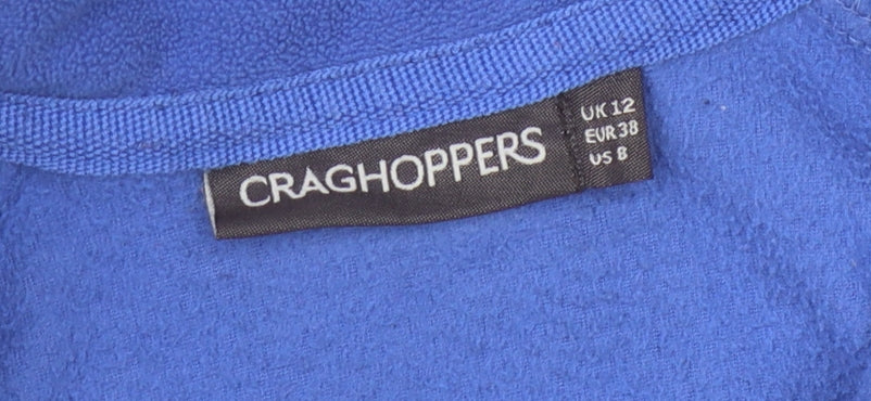 Craghoppers Women's Blue 1/4 Zip Fleece Sweatshirt Size 12