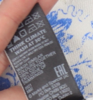 Marks and Spencer Women's Blue Floral Sweatshirt, Size 18