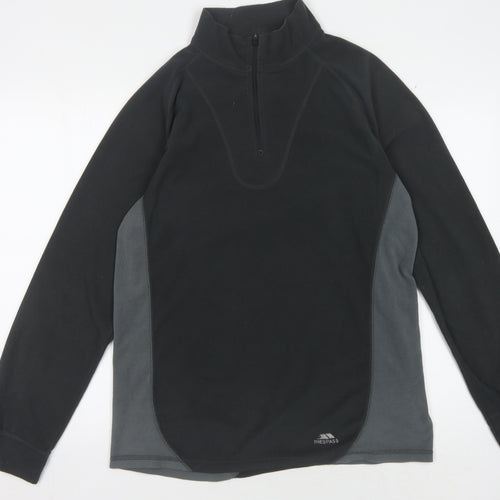 Trespass Men's Black XL Fleece Sweatshirt with Zip