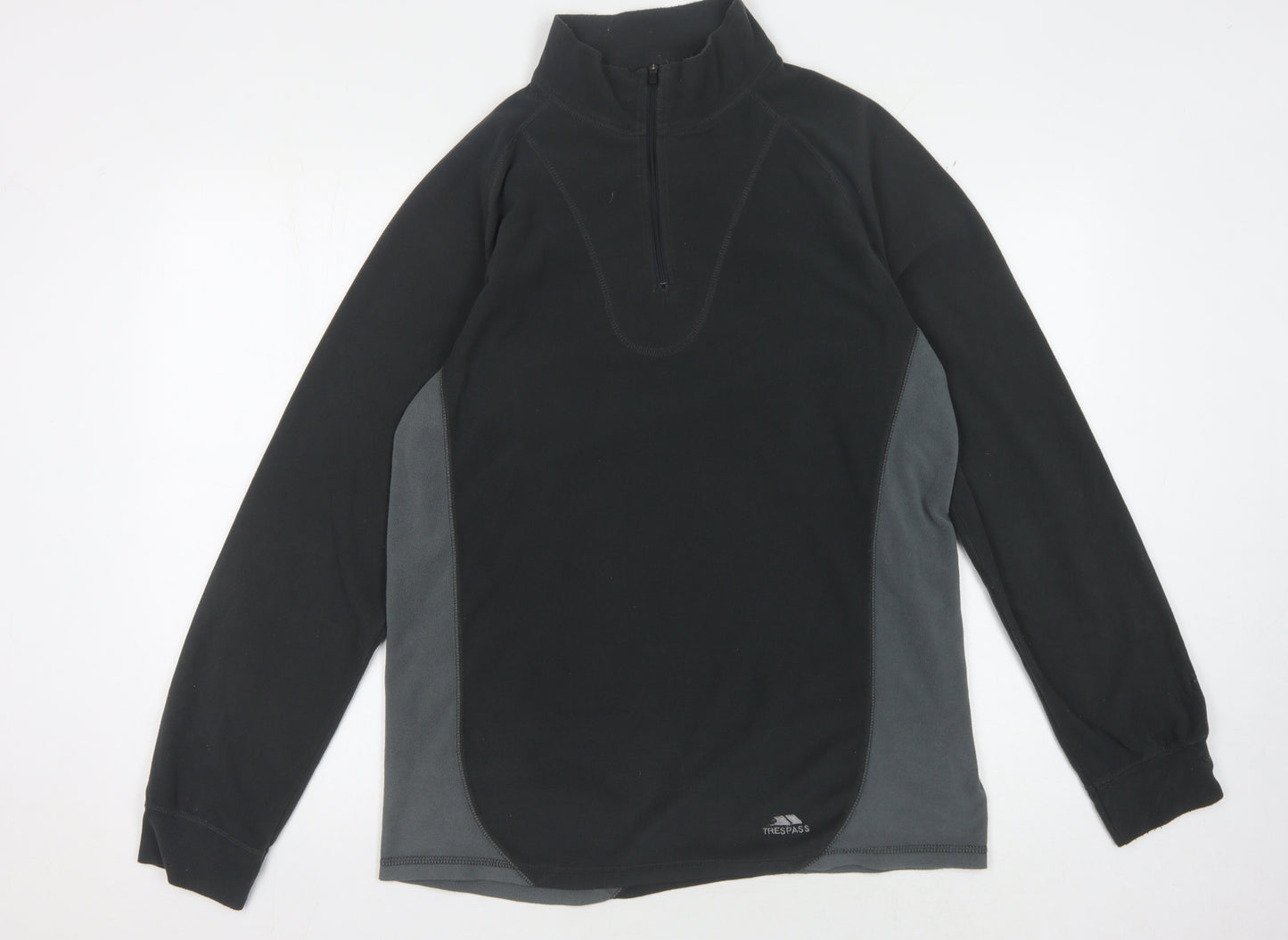 Trespass Men's Black XL Fleece Sweatshirt with Zip