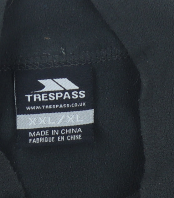 Trespass Men's Black XL Fleece Sweatshirt with Zip