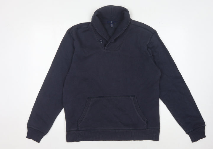 Gap Men's Blue Pullover Sweatshirt M High Neck