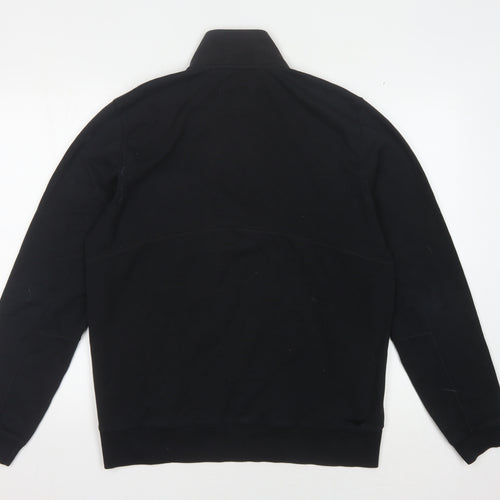 MA.STRUM Men's Black L 1/4 Zip Sweatshirt