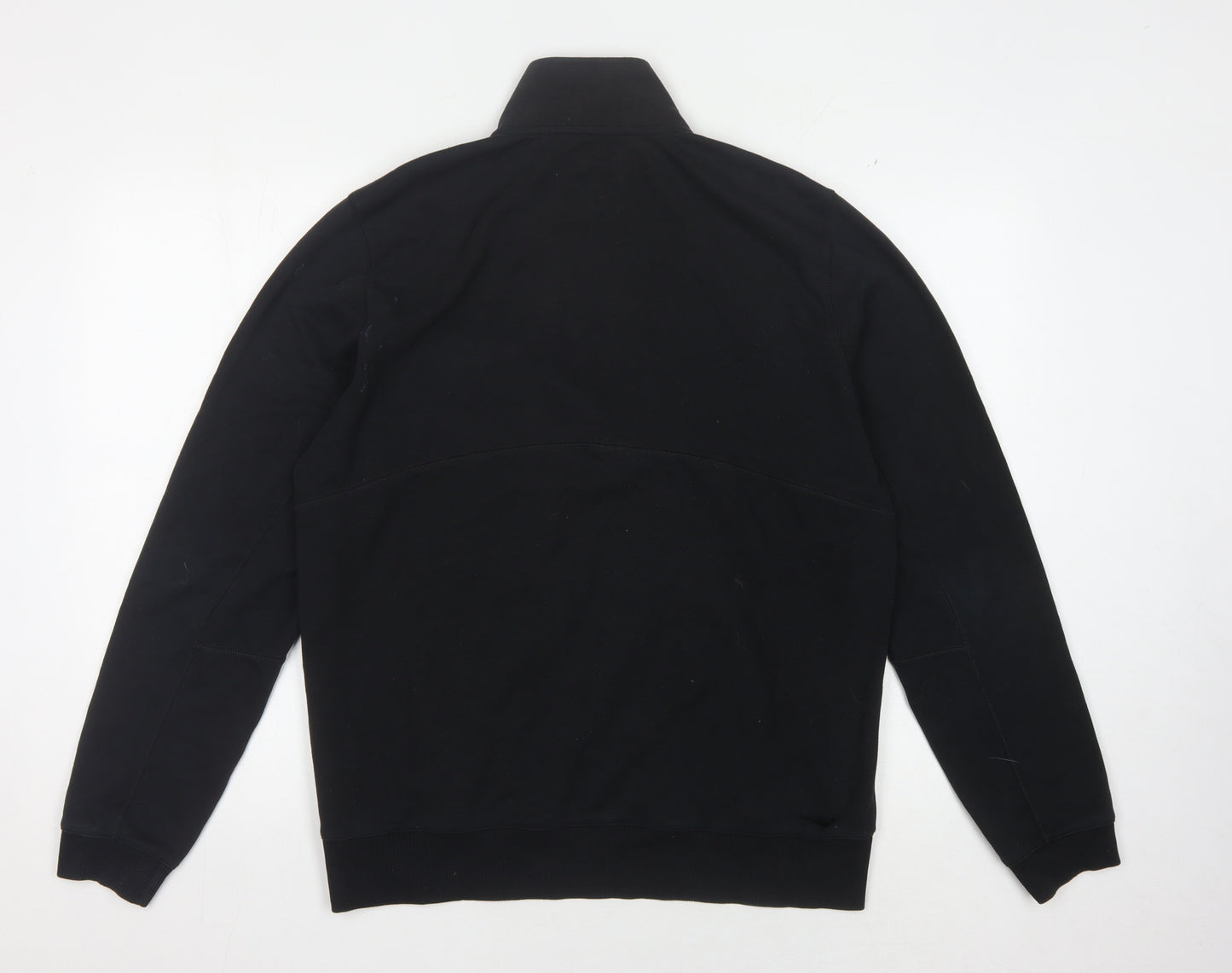 MA.STRUM Men's Black L 1/4 Zip Sweatshirt
