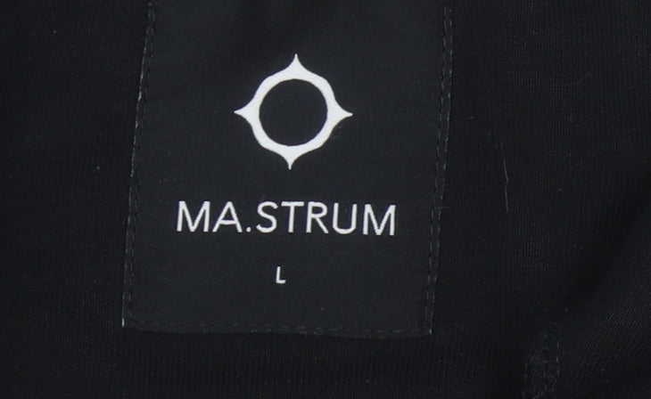MA.STRUM Men's Black L 1/4 Zip Sweatshirt