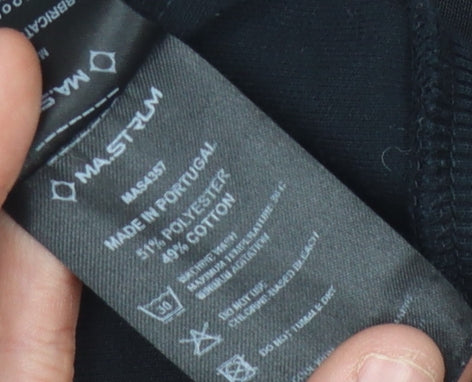 MA.STRUM Men's Black L 1/4 Zip Sweatshirt