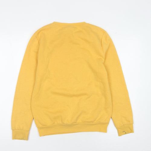 Disney Unisex Yellow Mickey Mouse Pullover Sweatshirt 2XS