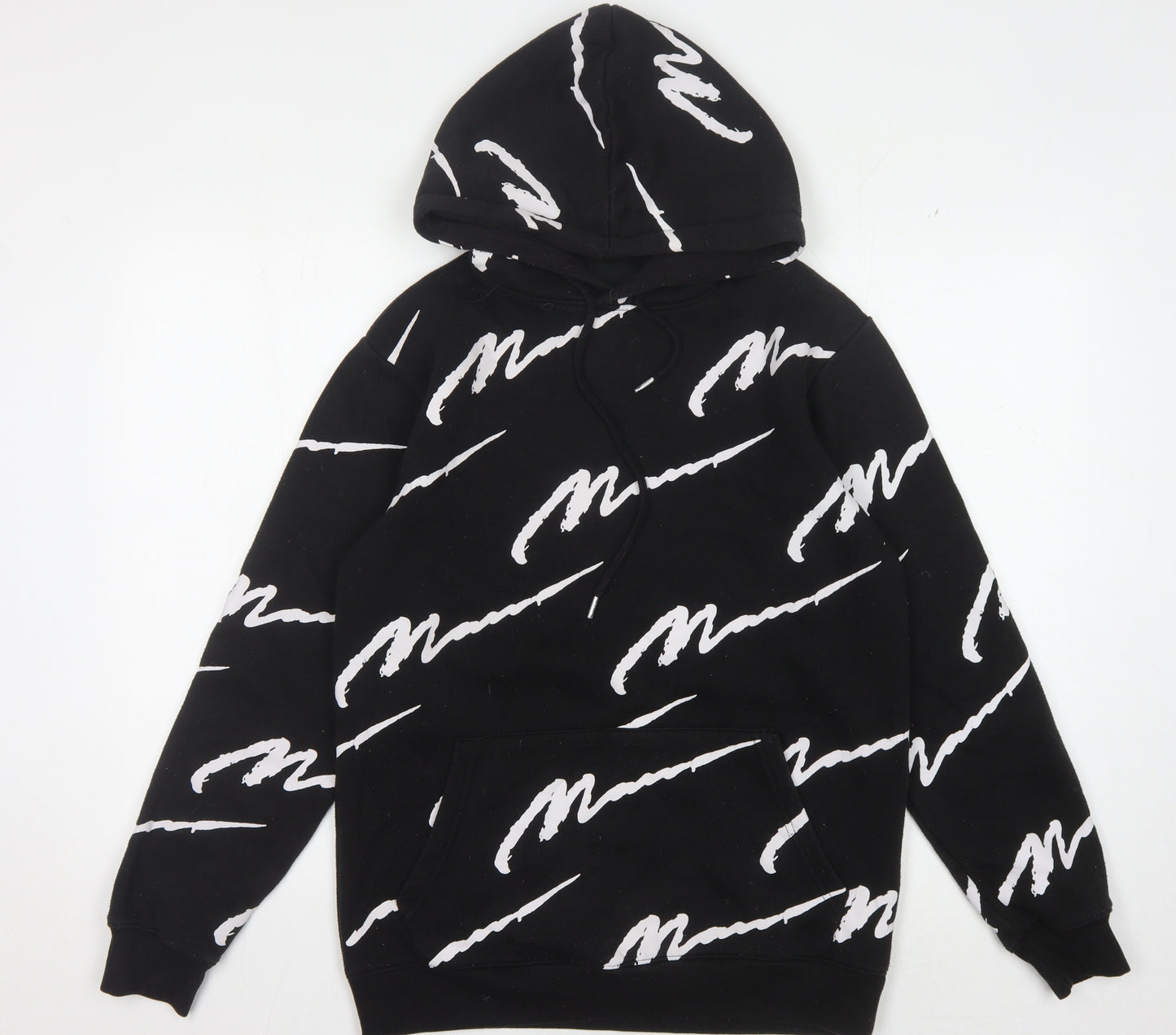 boohooMAN Men's Black XS Graphic Print Hoodie