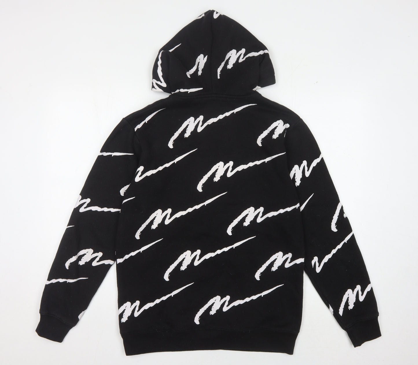 boohooMAN Men's Black XS Graphic Print Hoodie
